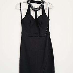 Black Detailed Cocktail Dress